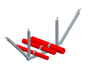 组合管双侧向抗震支吊架